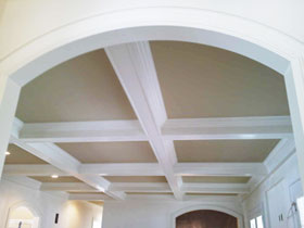 painting coffered ceiling